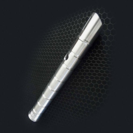 Emissary v2 - Brushed Plain Empty Hilt. Emissary is back, and better than ever! We've taken all of your feedback, and updated Emissary in this new incarnation! It's still just as sleek, but with improved grip, more detail, and that all-important emitter window! The Emissary v2 is CNC machined from 6061 aluminium, to ensure absolute quality! The Emissary v2 has been designed to accept a 1 inch blade and a 12mm switch of your choosing. The hilt dimensions: 32mm OD, 25.4mm ID, and 293mm in length (with pommel). Included in the sale is: 1 Emissary v2 hilt. 1 Vented Emissary pommel. This particular version is for those who love a blank canvas. It comes completely raw brushed, ready for your own personal finish. Excellent, A1 quality!